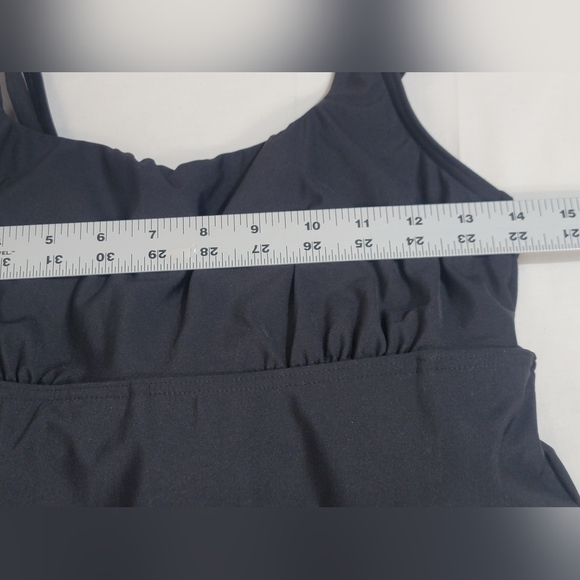 Lands' End Womens Tummy Control UPF 50 Square Neckline Swim Dress Size 10L - Picture 4 of 11